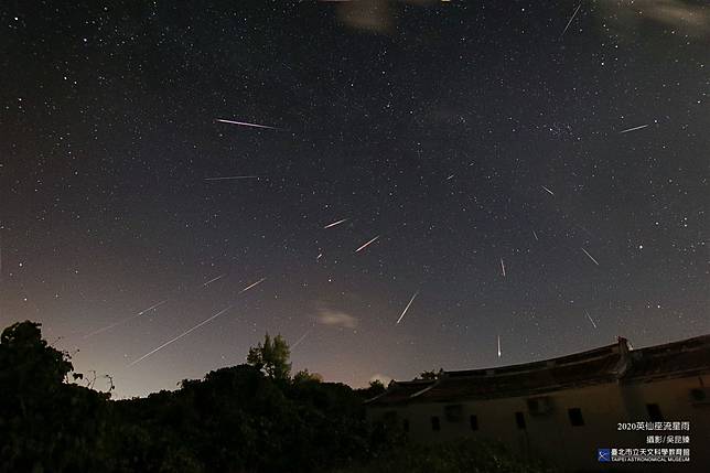 英仙座流星雨將在8月12日至13日達到極大期。（取自臺北天文館網站）