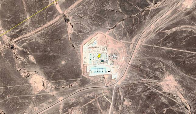 駐紮在約旦東北部、敘利亞邊境的美軍基地「第22號塔」，28日遭無人機襲擊。 圖：翻攝自 Google Map