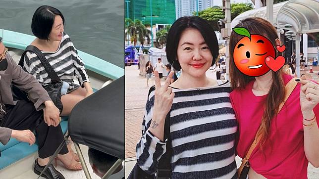 小S和Mike牽手搭船，她和民眾合照被指撞臉阿雅。翻攝好運來小紅書、美少女の事妳少管小紅書