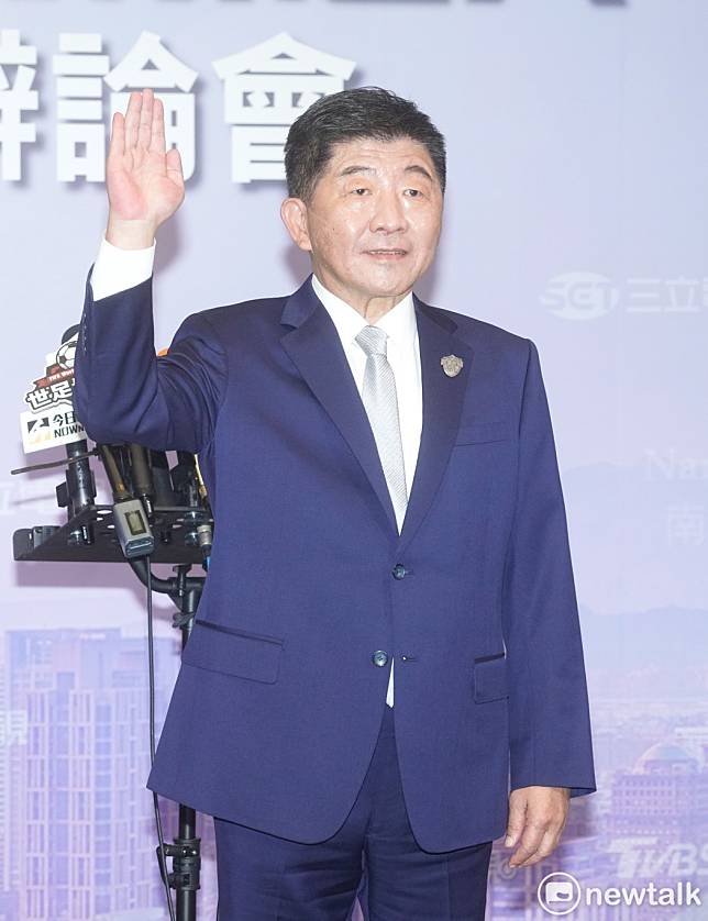 民進黨台北市長候選人陳時中出席台北市長候選人電視辯論會。   圖：張良一/攝