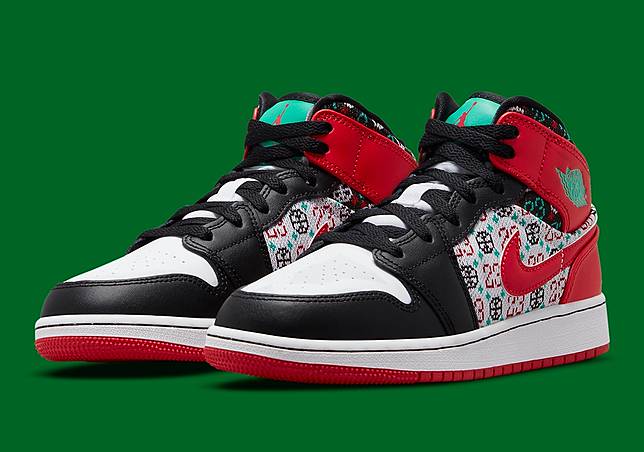 Air Jordan 1「Ugly Christmas Sweater」圖片來源：<a href=