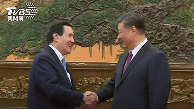 馬英九與習近平握手（圖／TVBS）