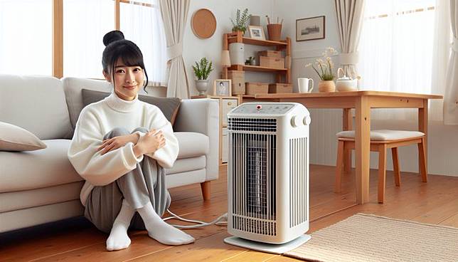 使用電暖器一定要注意用電安全，避免稍有不慎就起火釀災。AI生成圖