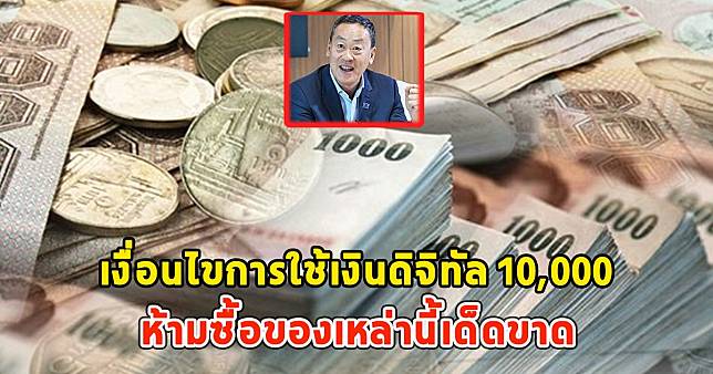 เตือนแล้วนะ เงื่อนไขการใช้เงินดิจิทัล 10,000 ห้ามซื้อของเหล่านี้เด็ดขาด