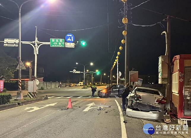 酒駕肇事自撞，蘆竹警方深夜查獲酒駕者。