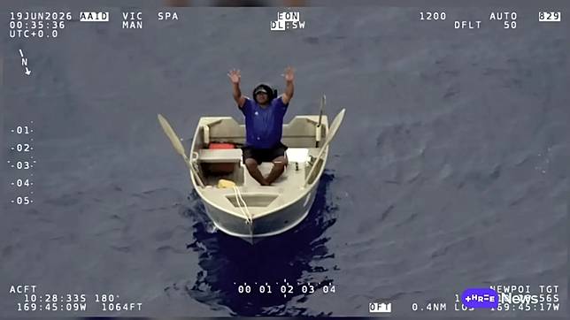 ▲庫克群島一名漁民日前獨自出海捕魚時，因引擎故障失去動力，在遼闊的太平洋上漂流長達8天7夜，最後由一艘台灣漁船成功救起。（圖／翻攝自Stuff.co.nz）