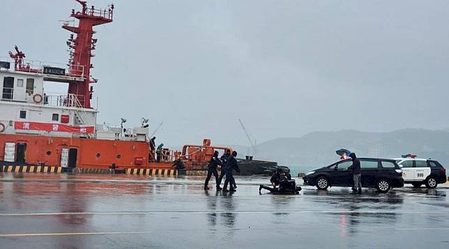基隆港舉辦災害防救複合式演習，加強港區遇有突發事件時的應變能力，以確保港區安全。(記者郭基生攝)