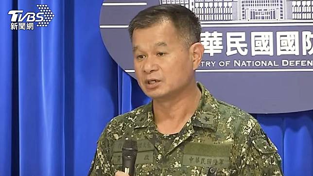 國防部下午舉行臨時記者會說明解放軍軍演。（圖／TVBS資料畫面）