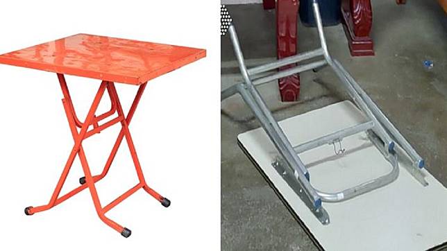 標檢局表示，折疊桌椅最快在半年內列為應施檢驗商品。合成圖／TVBS