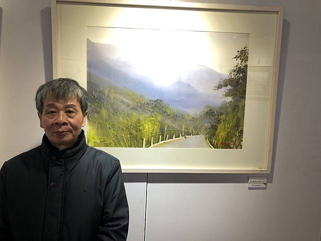 蕭如松百年冥誕新春首展由劉木林打頭陣，他說，希望將竹縣家鄉的美好透過畫作與大家分享。（記者彭新茹攝）