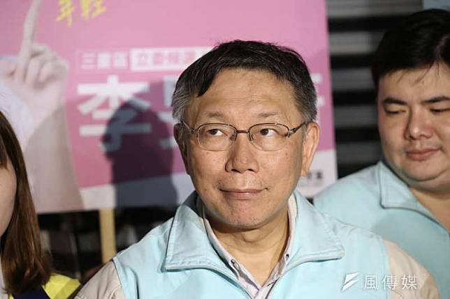 前總統陳水扁表示，台北市長柯文哲（見圖）已經錯過最佳參選總統的時機，2024大選應該是「兩個桃園市長的PK」。（資料照，陳品佑攝）