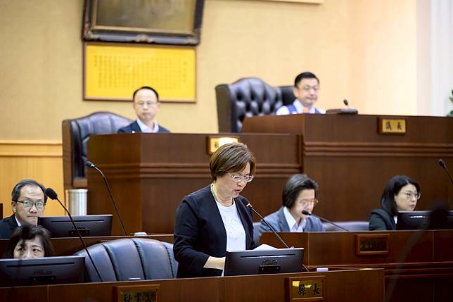 彰化縣議會於5月18日召開第20屆第7次定期會，彰化縣長王惠美登台進行施政報告。（攝影／黃世澤）