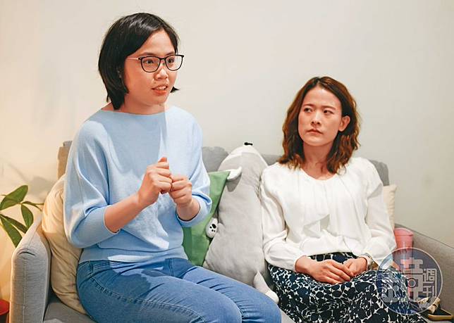 兒少權心會諮商心理師徐藝溶（左）、社工師林芮璿（右）說明性犯罪背後的深層心理與社會文化結構因素。