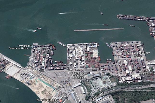 The River Trade terminal in Tuen Mun could be moved to Lung Kwu Tan to allow for the development of a new settlement, under plans being considered by the government. Photo: Google