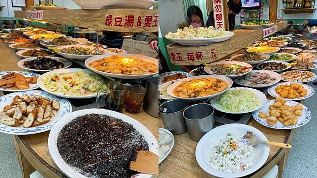 網友日前分享一家吃到飽素食店，一人只要150元。（圖／翻攝自Dcard）