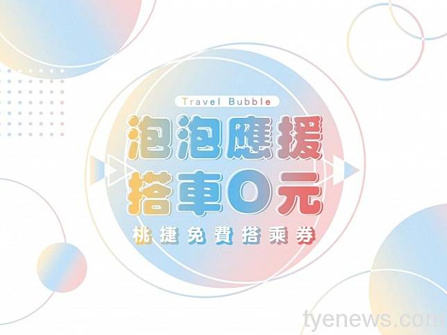 桃機捷國內沿線旅行享好康「泡泡應援」出國搭車0元。圖：桃捷提供