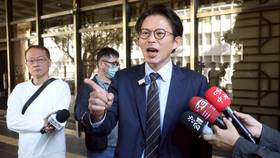 黃國昌到北檢告發府院高層。廖瑞祥攝