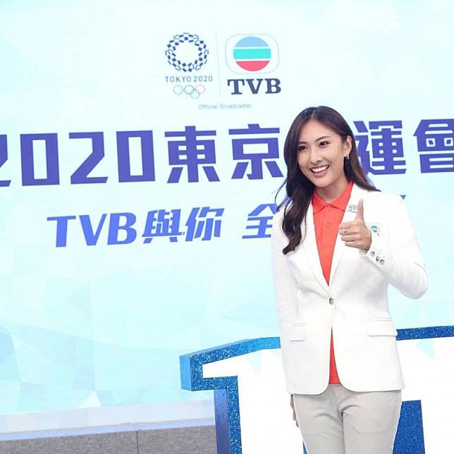 陳約臨代表香港TVB前往採訪張家朗。(翻攝自IG)