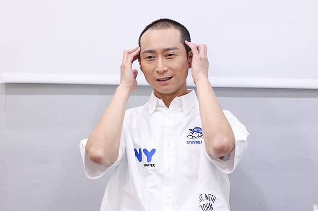 浩子步入中年，髮際線明顯後退。記者林士傑／攝影