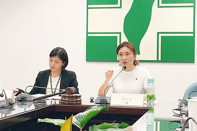 學者陳玉潔以「台灣與國際社會如何團結對抗中國法律戰 : 聯合國大會2758號決議的國際脈絡」為題講座。 圖：民進黨提供