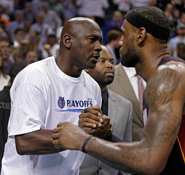 Michael Jordan（左）與LeBron James（右）。（達志影像資料照）
