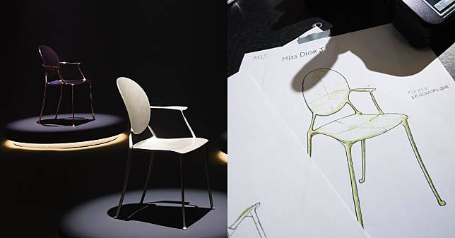Dior總部「鎮店之椅」再變身！設計鬼才Philippe Starck操刀，經典路易十六圓背椅變得超時髦！