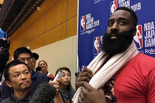 James Harden appears more than ready to move on from the NBA’s crisis with China. Photo: AFP