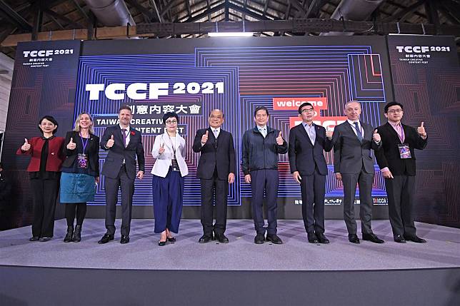 行政院長蘇貞昌出席2021「2021創意內容大會TCCF開幕式」。（行政院提供）