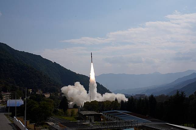 A Kuaizhou-1A (KZ-1A) carrier rocket carrying a new remote-sensing satellite blasts off from the Xichang Satellite Launch Center in southwest China's Sichuan Province, Dec. 4, 2024. (Photo by Yang Xi/Xinhua)