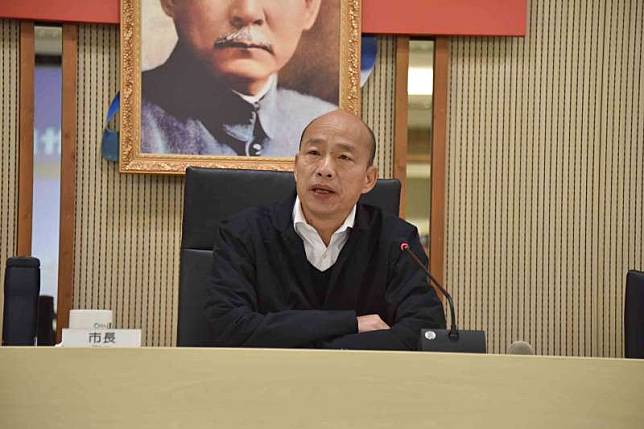 台師大政研所教授范世平認為，罷免高雄市長韓國瑜（見圖）的第二階段連署書如果超過40萬份，建議韓國瑜自行請辭。（資料照，高市府提供）