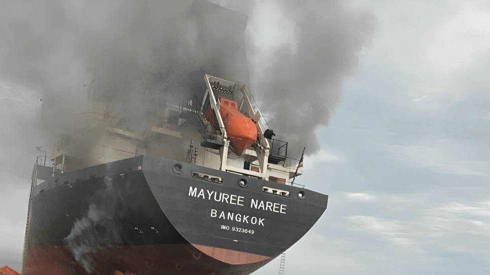 Thai-flagged cargo ship hit in attack near Strait of Hormuz | Thai PBS ...