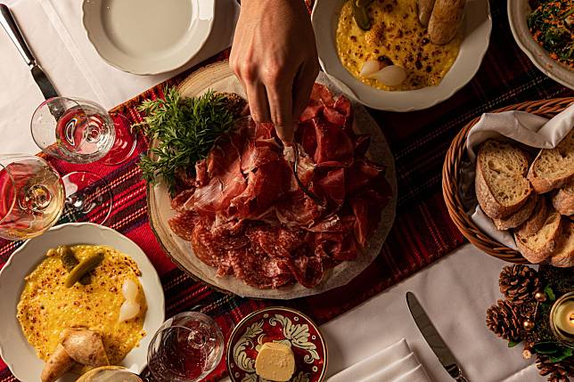 A festive spread at Chalet des Alpes, Black Sheep's pop-up in Soho