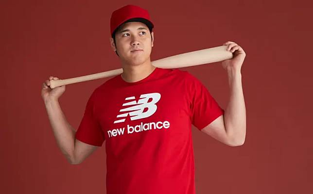 美國知名運動品牌「New Balance」與大谷翔平簽約，大谷翔平成為NB年度代言人。（圖取自X@Marino_Pepen）
