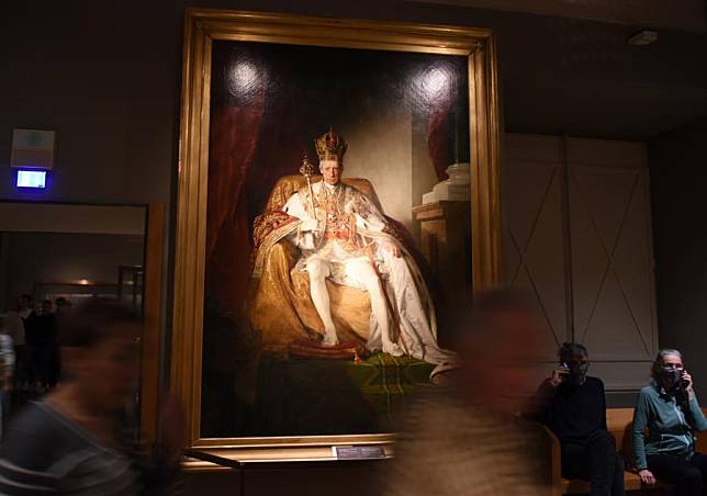 This photo taken on Nov. 7, 2024 shows the portrait of Francis I of Austrian Empire at the Imperial Treasury Vienna in Vienna, Austria. (Photo by Han Lu/Xinhua)