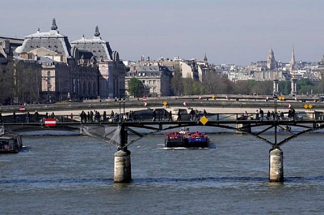 2024巴黎奧運將在塞納河（Seine）上舉辦開幕典禮。（美聯社）