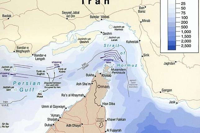 荷莫茲海峽（Strait of Hormuz）（Wikipedia / Public Domain）