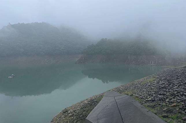 石門水庫昨天進帳207萬噸，蓄水率升至32.2%。（水利署北水分署提供）