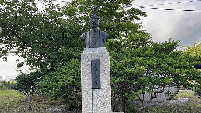 山本悌二郎銅像現置於佐渡市真野公園。(駐日台灣文化中心提供)