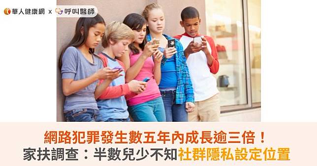 網路犯罪發生數五年內成長逾三倍！家扶調查：半數兒少不知社群隱私設定位置