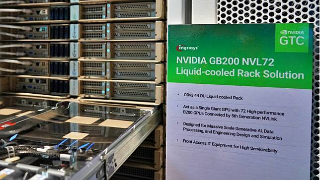 輝達GB200 超級晶片發威 讓法人看鴻海目標價直接喊進200了。資料照