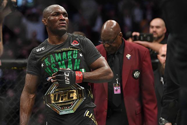 Kamaru Usman celebrates after defeating Colby Covington at UFC 245. Photo: USA TODAY Sports