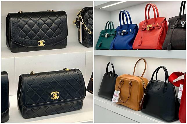 Vintage手袋近年大熱，中古店主理人建議可入手Chanel的Flap Bag（左）。