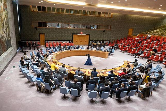 The UN Security Council briefing on cooperation between the United Nations and the African Union is held at the UN headquarters in New York on Oct. 2, 2024. (Eskinder Debebe/UN Photo/Handout via Xinhua)