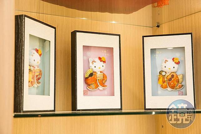 魏鳳珍喜歡Hello Kitty，辦公室有許多珍藏的周邊產品。