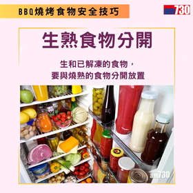 BBQ燒烤健康及食物安全技巧（am730製圖）