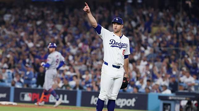 MLB／弗萊赫提繳7局0失分優質表現！ 道奇國聯冠軍賽首戰完封大都會 （圖／美聯社）