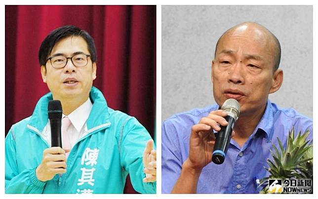 高雄市長候選人陳其邁（左）、韓國瑜。（圖／NOWnews資料照合成）