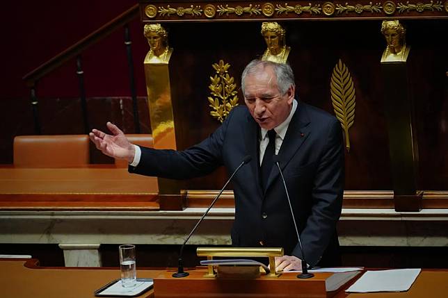 French Prime Minister Francois Bayrou delivers his general policy speech at the National Assembly in Paris, France, on Jan. 14, 2025. (Photo by Aurelien Morissard/Xinhua)