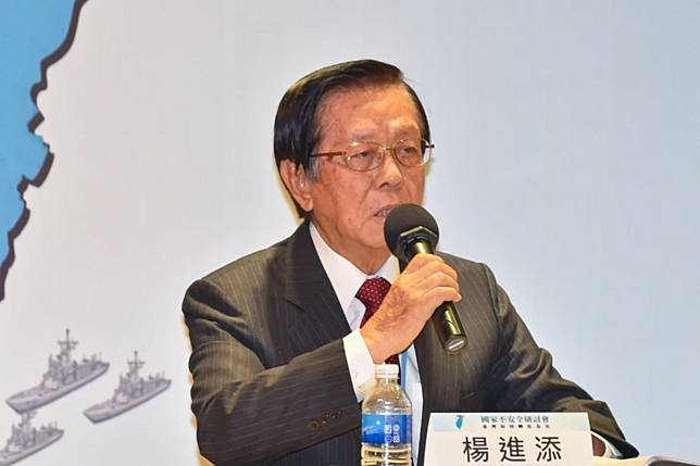 前外交部長、前總統府秘書長楊進添於昨（24日）下午辭世，享壽83歲。（資料照片）