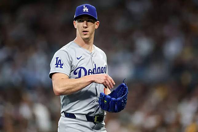 洛杉磯道奇少主布勒（Walker Buehler）休賽季投身自由市場。法新社